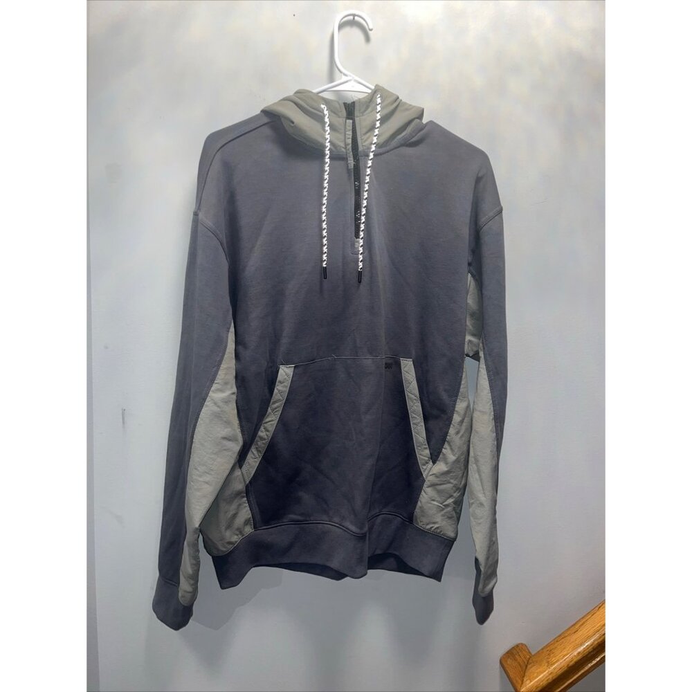 LCKR Footlocker Hoodie Sweatshirt Small Gray 1/4 Zip Pullover Cotton Blend